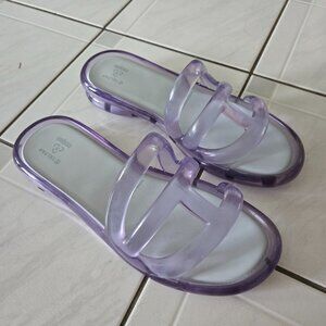 NIB Melissa x Telfar Jelly Slide Sandals Clear 10